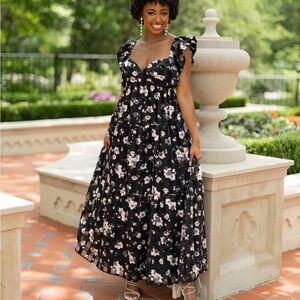 Buddy Love XS Midnight Blossom Maxi Dress